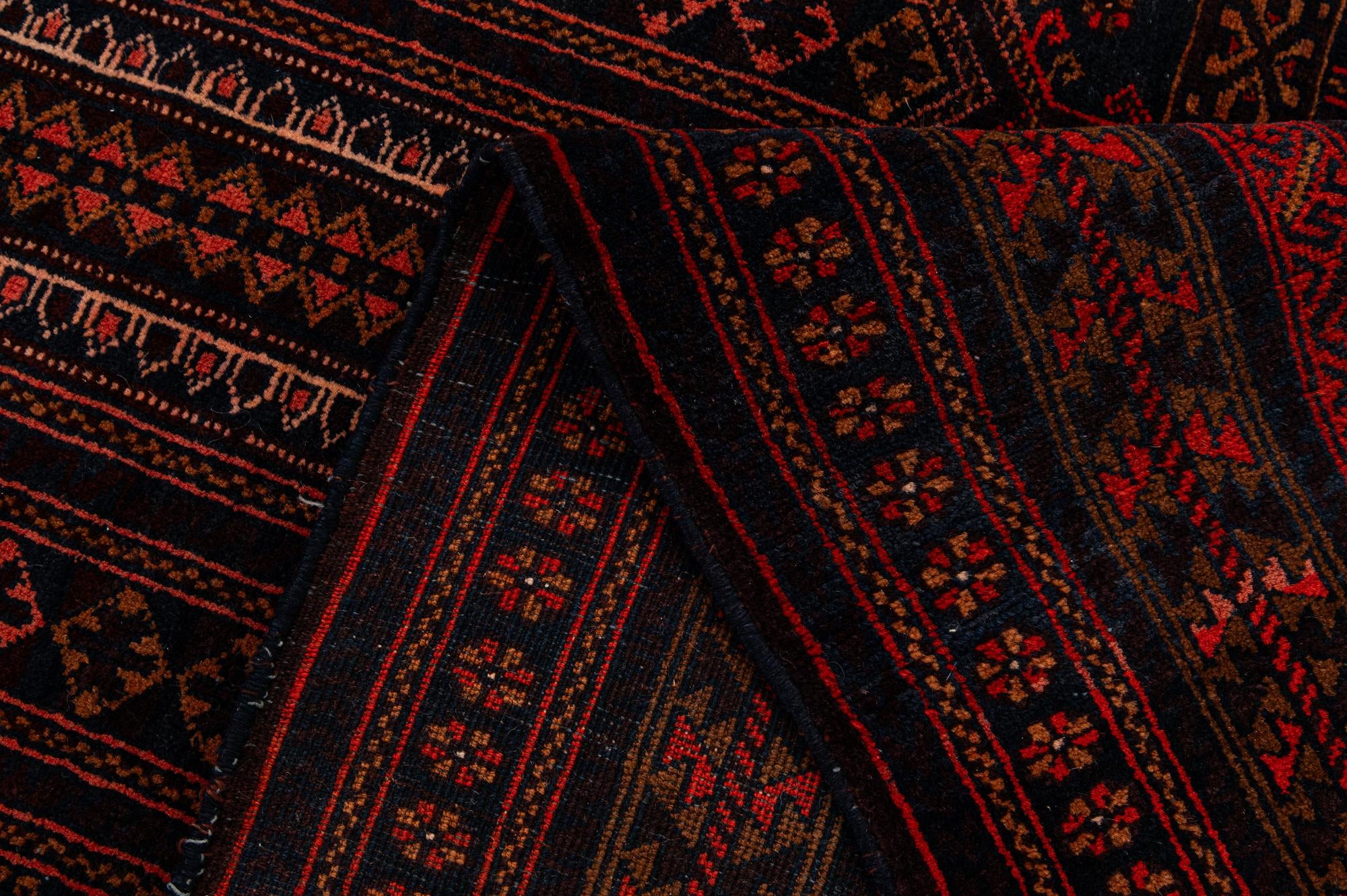 4' 3 x 6' 8 Hand Knotted Balouch Persian Wool Rug
