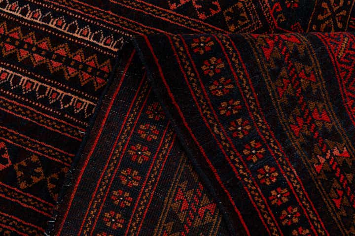 4' 3 x 6' 8 Hand Knotted Balouch Persian Wool Rug