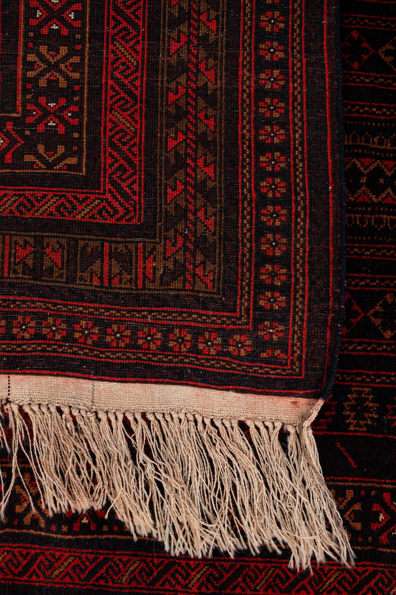 4' 3 x 6' 8 Hand Knotted Balouch Persian Wool Rug