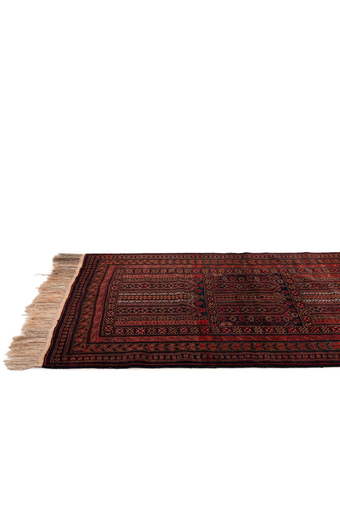 4' 3 x 6' 8 Hand Knotted Balouch Persian Wool Rug