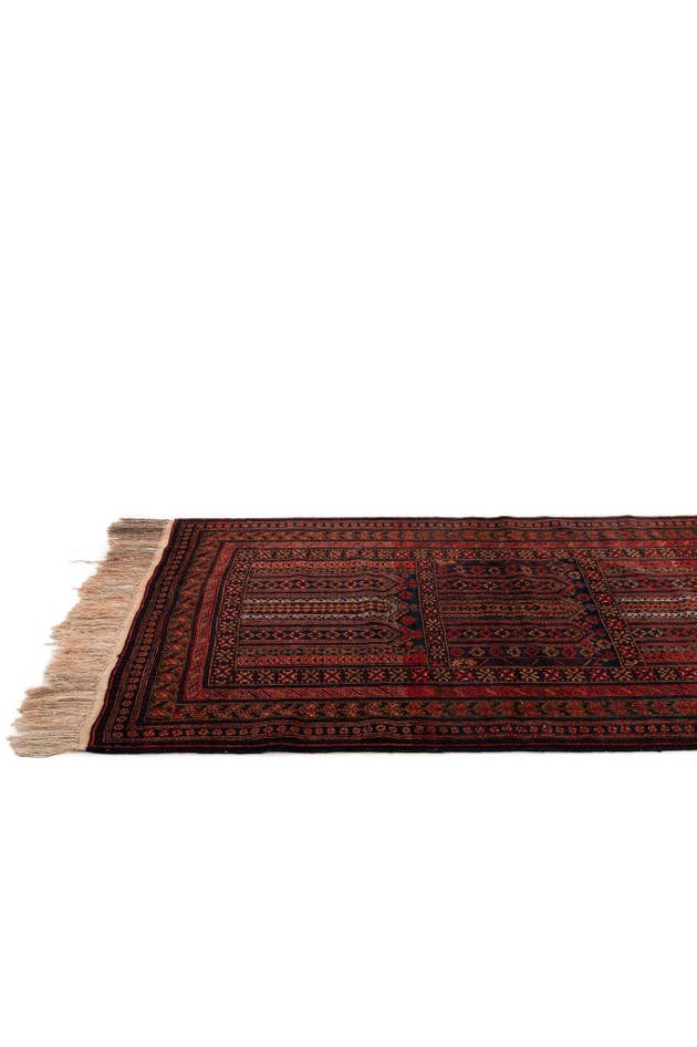 Detail image of 4' 3 x 6' 8 Hand Knotted Balouch Persian Wool Rug