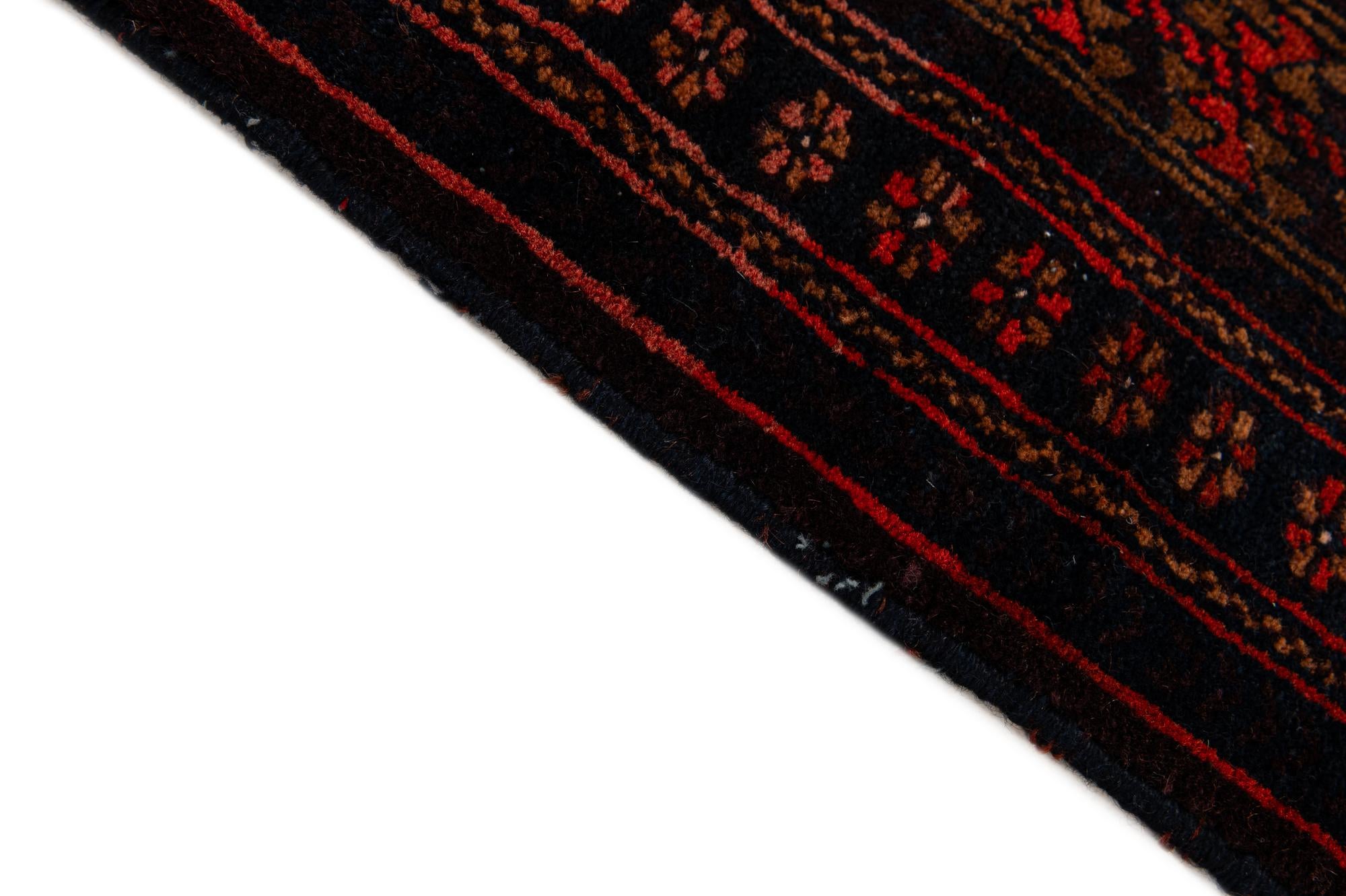 4' 3 x 6' 8 Hand Knotted Balouch Persian Wool Rug
