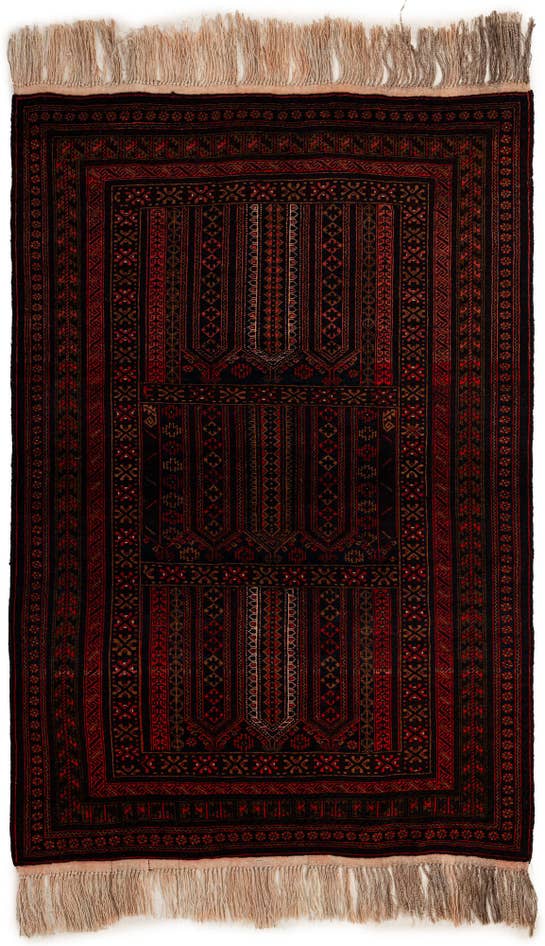 Detail image of 4' 3 x 6' 8 Hand Knotted Balouch Persian Wool Rug