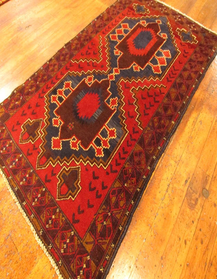 Detail image of 3' 7 x 6' Hand Knotted Balouch Persian Wool Rug