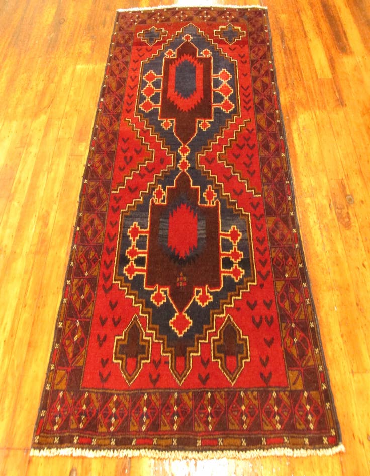 Detail image of 3' 7 x 6' Hand Knotted Balouch Persian Wool Rug