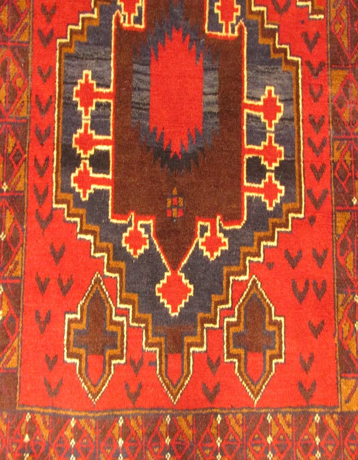 Detail image of 3' 7 x 6' Hand Knotted Balouch Persian Wool Rug