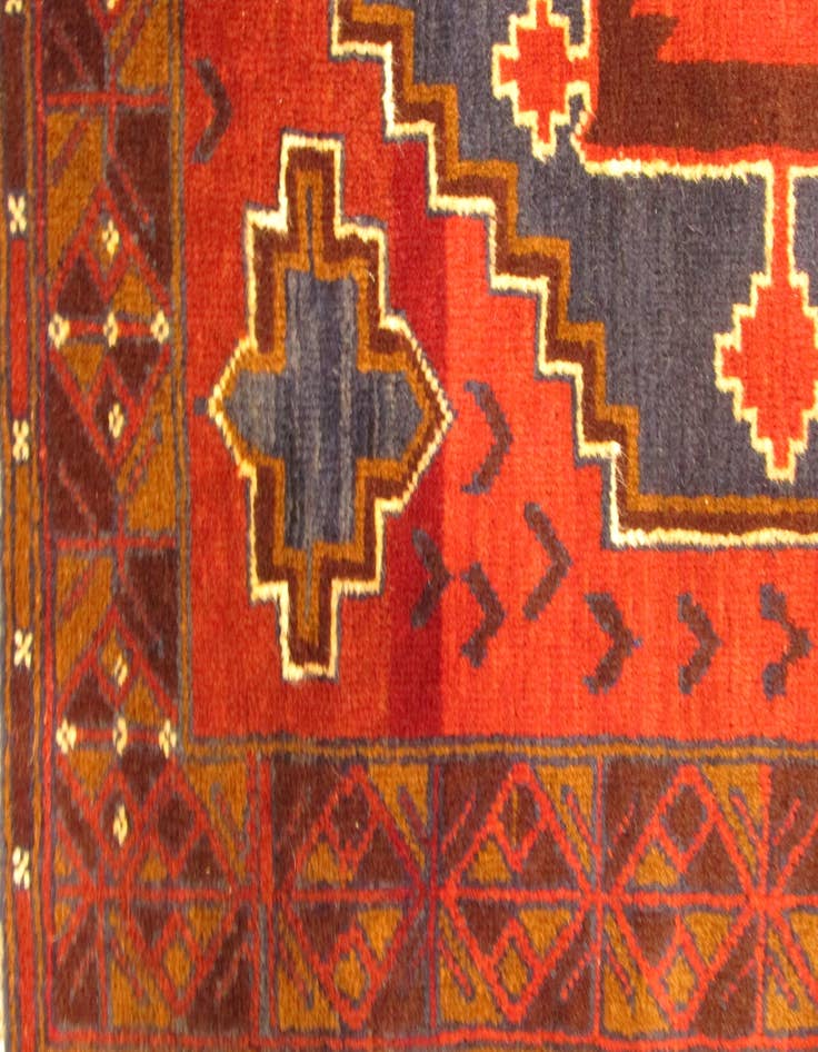 Detail image of 3' 7 x 6' Hand Knotted Balouch Persian Wool Rug
