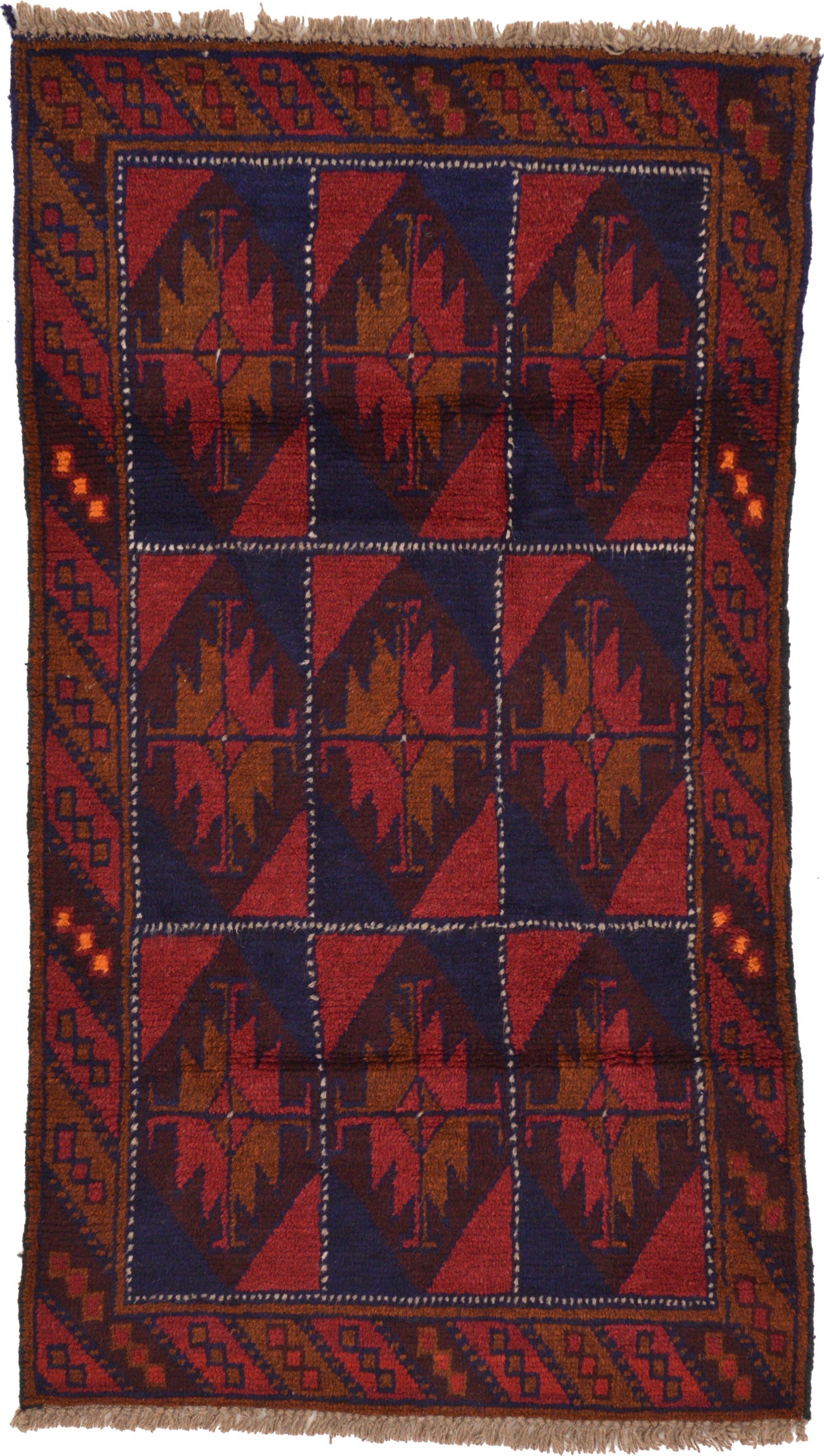 2' 8 x 4' 7 Hand Knotted Balouch Persian Wool Rug