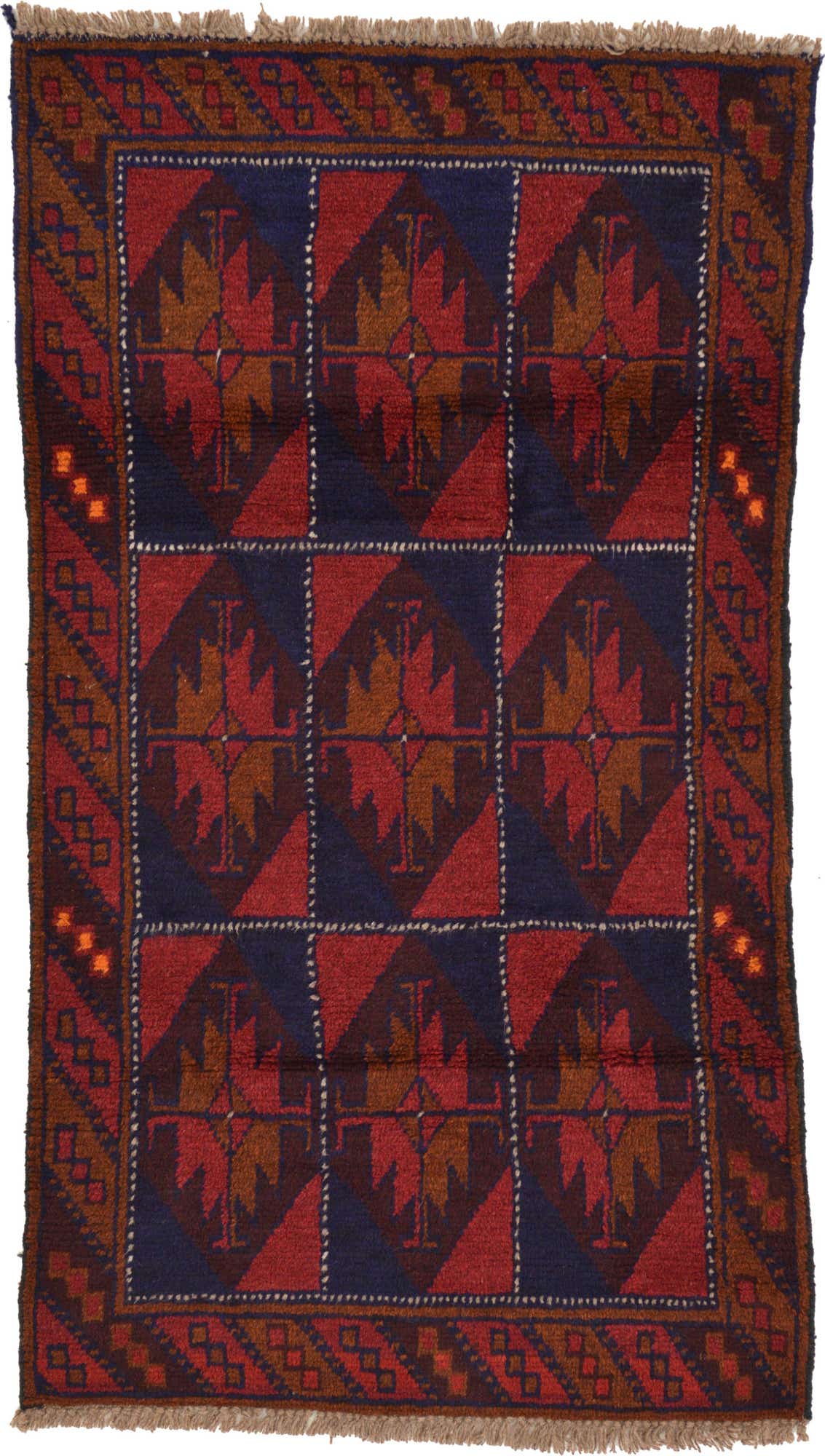 2' 8 x 4' 7 Hand Knotted Balouch Persian Wool Rug