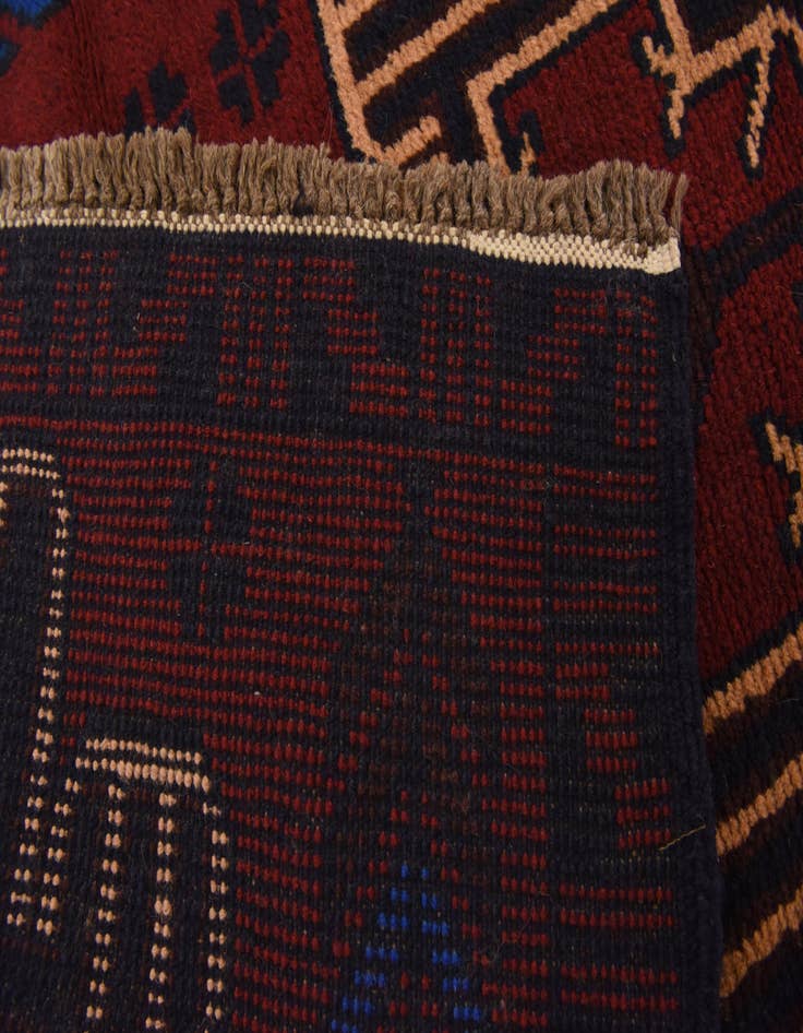 Detail image of 3' x 4' 6 Hand Knotted Balouch Persian Wool Rug