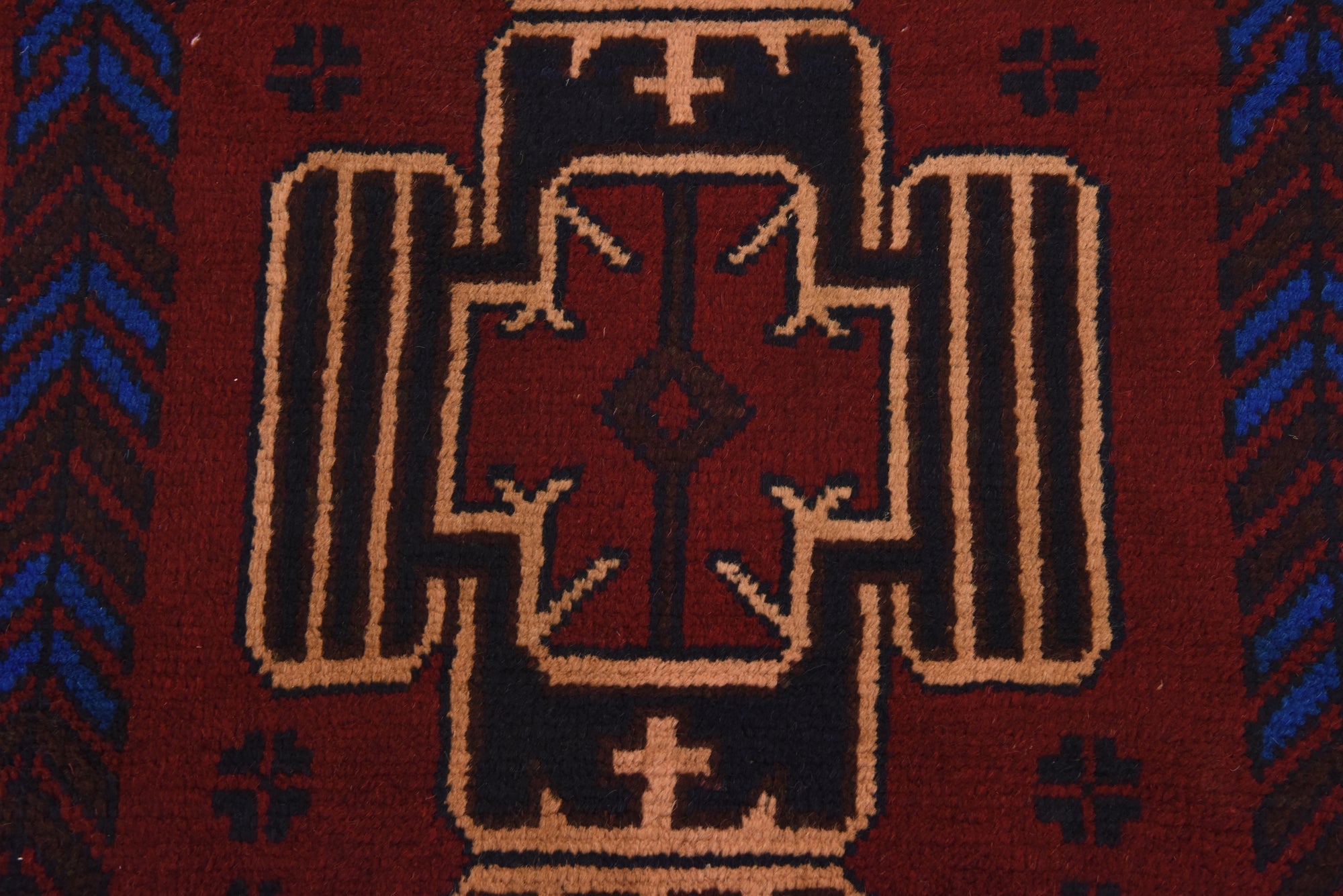 3' x 4' 6 Hand Knotted Balouch Persian Wool Rug