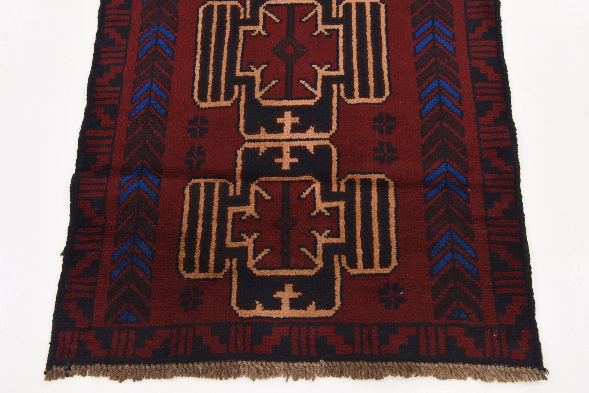 3' x 4' 6 Hand Knotted Balouch Persian Wool Rug