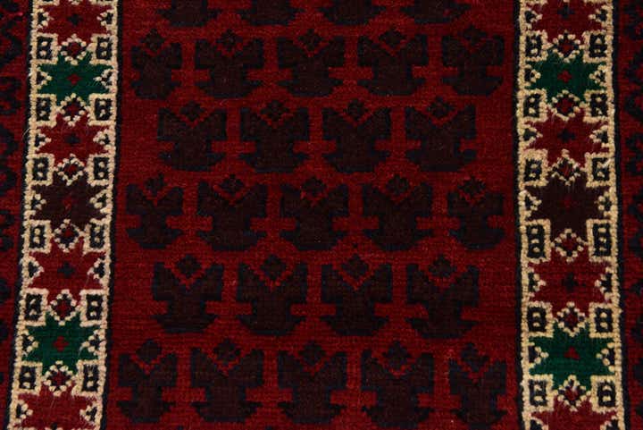 80cm x 140cm Noué main Balouch Tapis Persan Laine