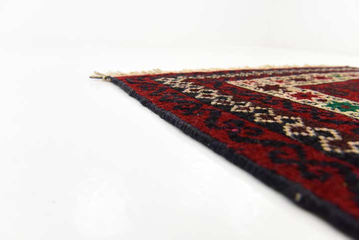 80cm x 140cm Noué main Balouch Tapis Persan Laine