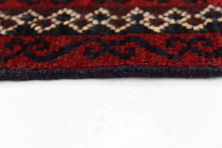 Vue détaillée : 80cm x 140cm Noué main Balouch Tapis Persan Laine