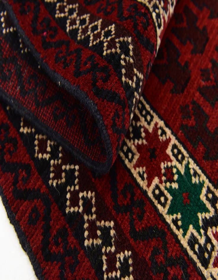 Detail image of 2' 7 x 4' 8 Hand Knotted Balouch Persian Wool Rug