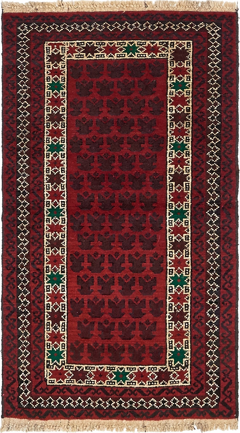 2' 7 x 4' 8 Hand Knotted Balouch Persian Wool Rug