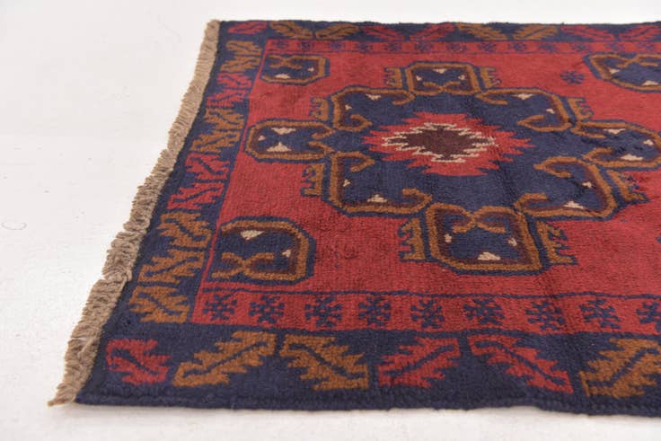 Detail image of 2' 10 x 4' 6 Hand Knotted Balouch Persian Wool Rug