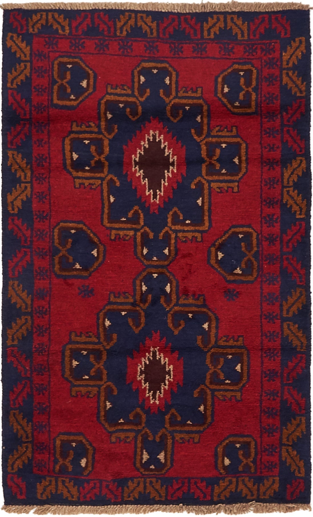 2' 10 x 4' 6 Hand Knotted Balouch Persian Wool Rug