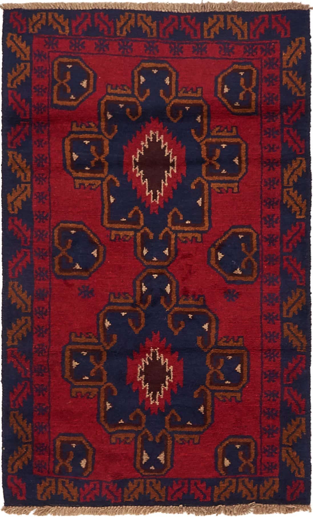 2' 10 x 4' 6 Hand Knotted Balouch Persian Wool Rug