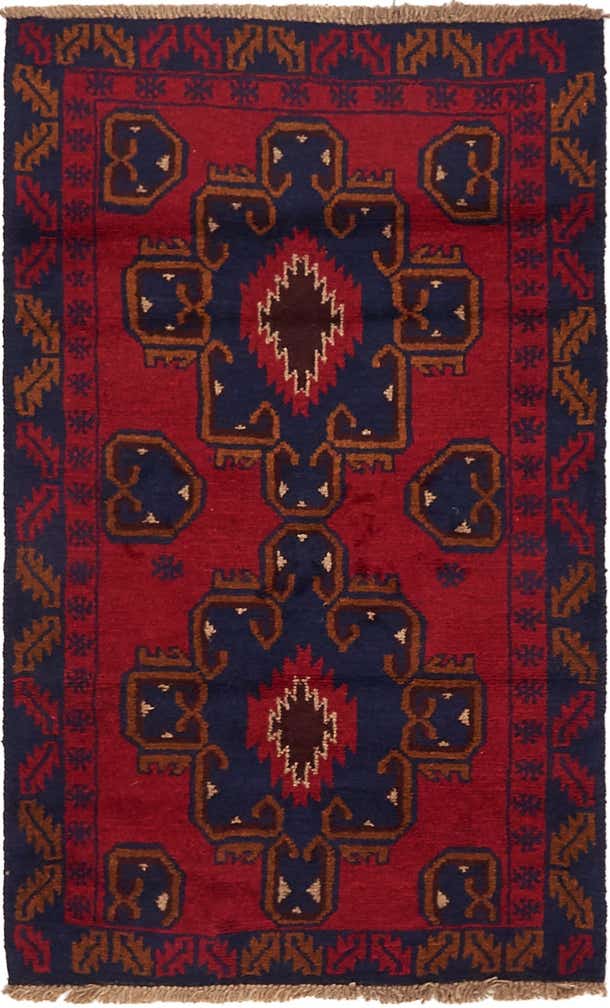 2' 10 x 4' 6 Hand Knotted Balouch Persian Wool Rug