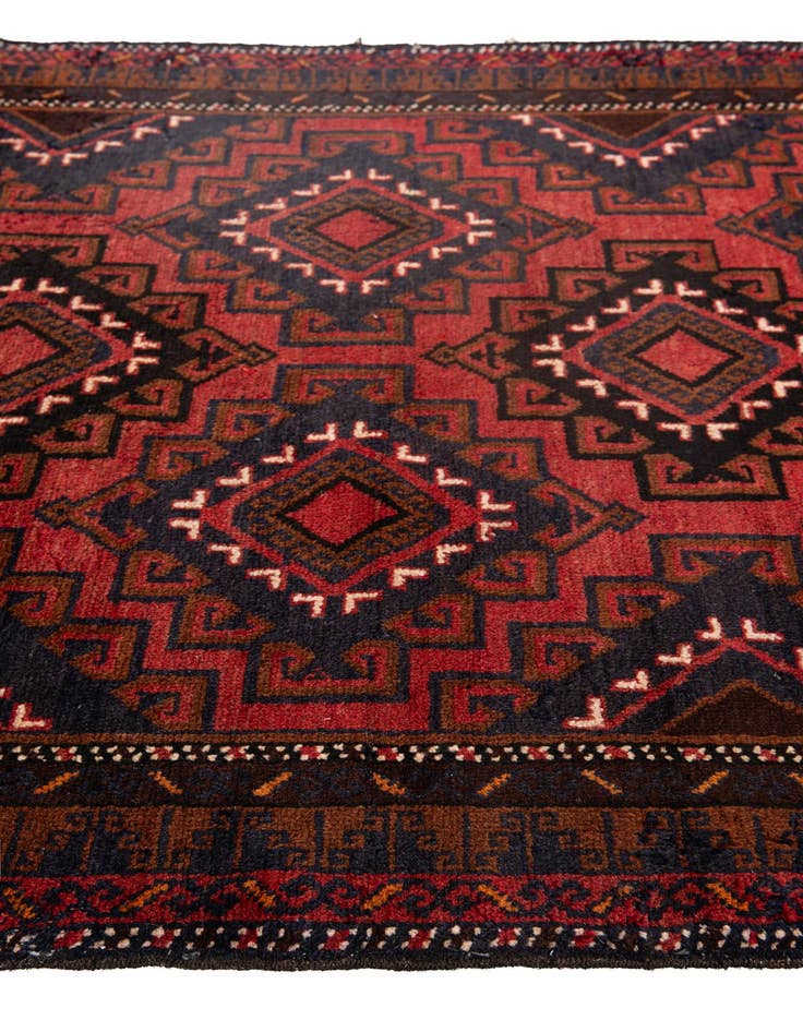 Detail image of 4' x 6' 8 Hand Knotted Balouch Persian Wool Rug
