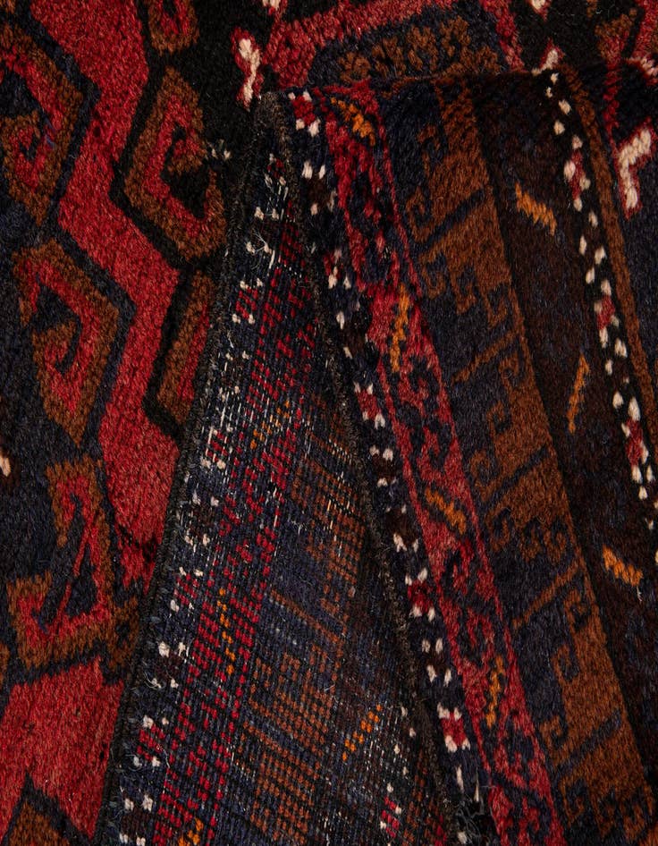 Detail image of 4' x 6' 8 Hand Knotted Balouch Persian Wool Rug