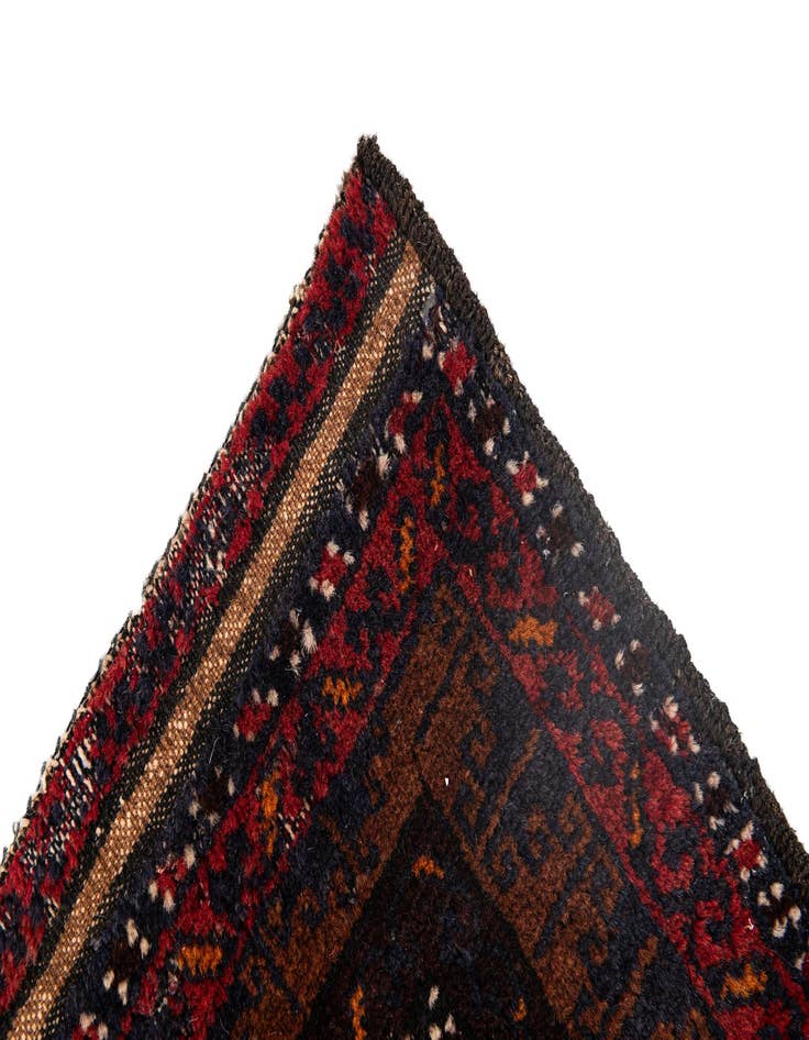 Detail image of 4' x 6' 8 Hand Knotted Balouch Persian Wool Rug