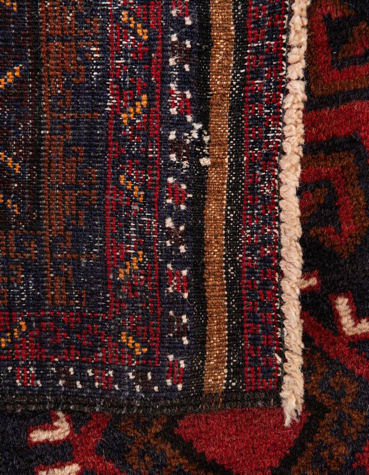 Detail image of 4' x 6' 8 Hand Knotted Balouch Persian Wool Rug