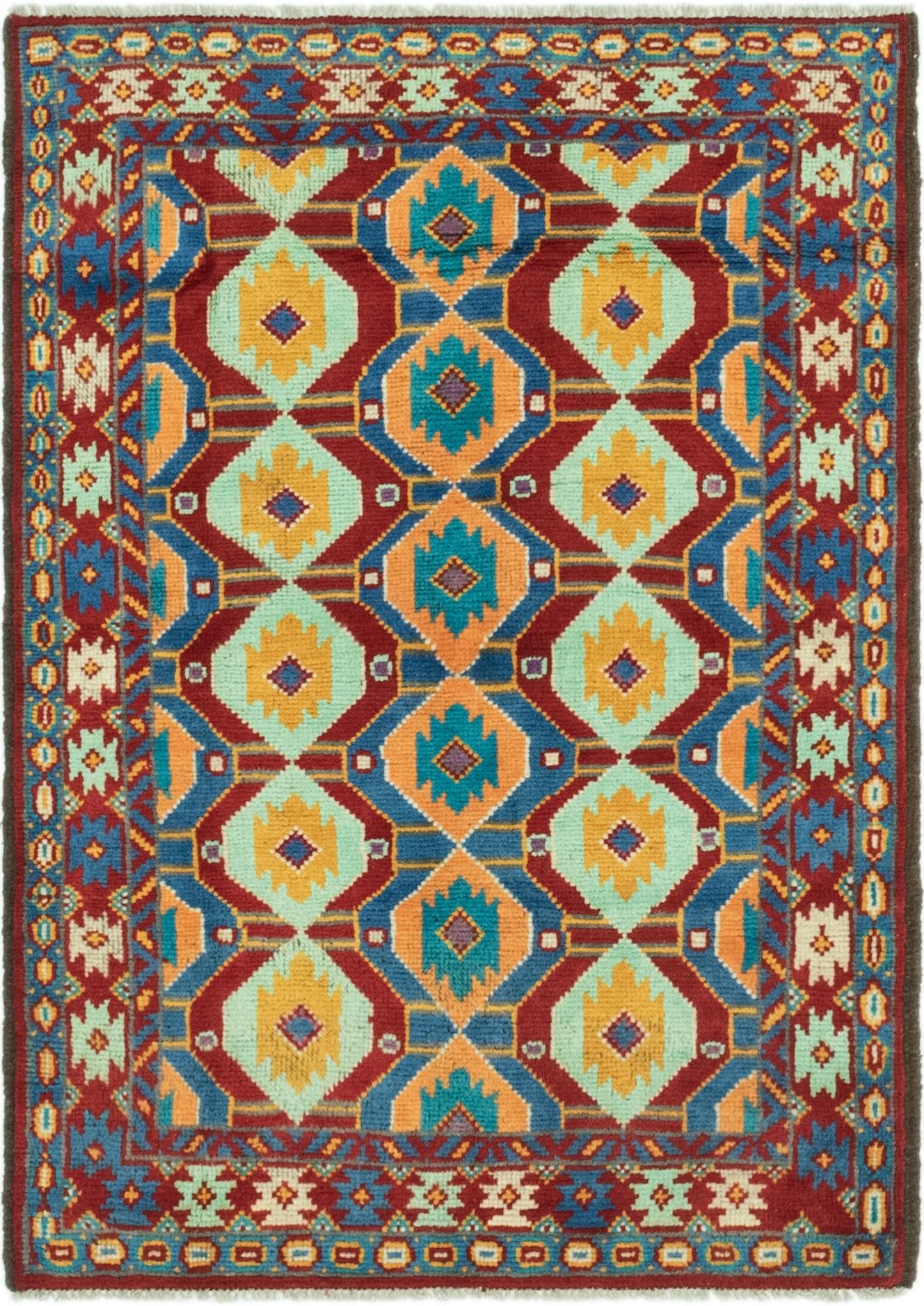 3' 4 x 4' 10 Hand Knotted Balouch Rug