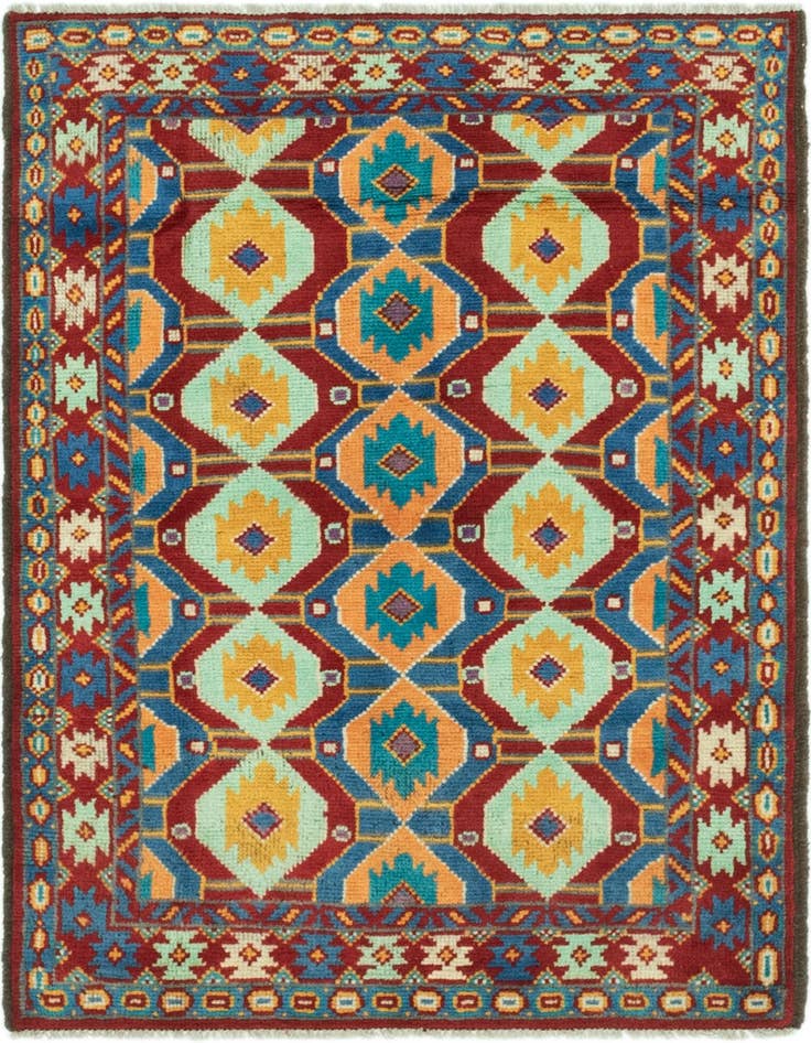 Detail image of 3' 4 x 4' 10 Hand Knotted Balouch Rug