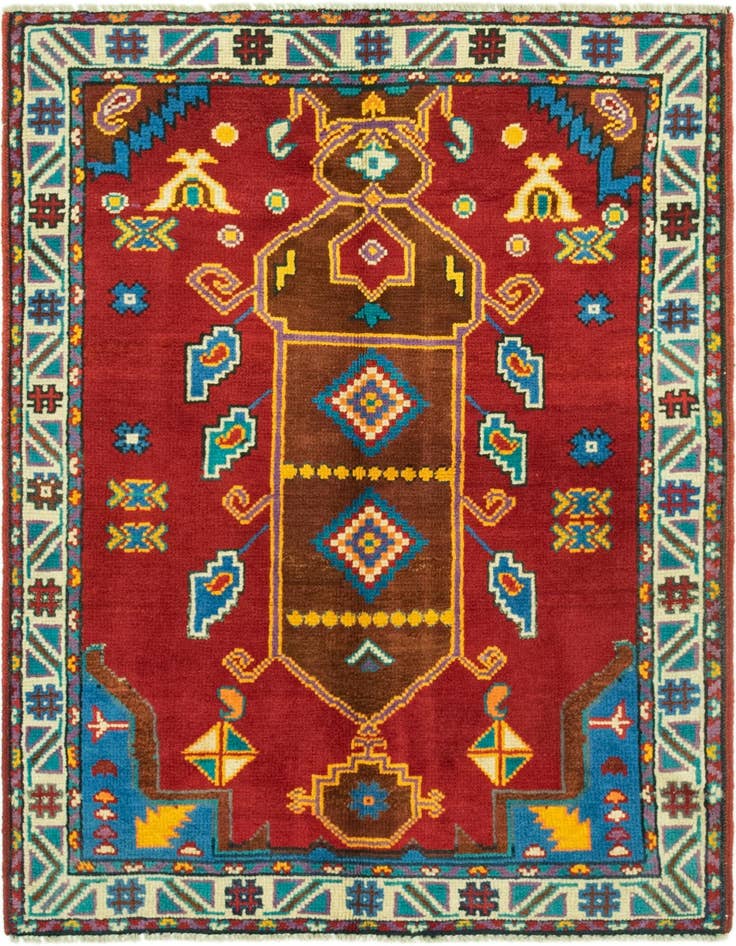 Detail image of 3' 3 x 4' 10 Hand Knotted Balouch Rug