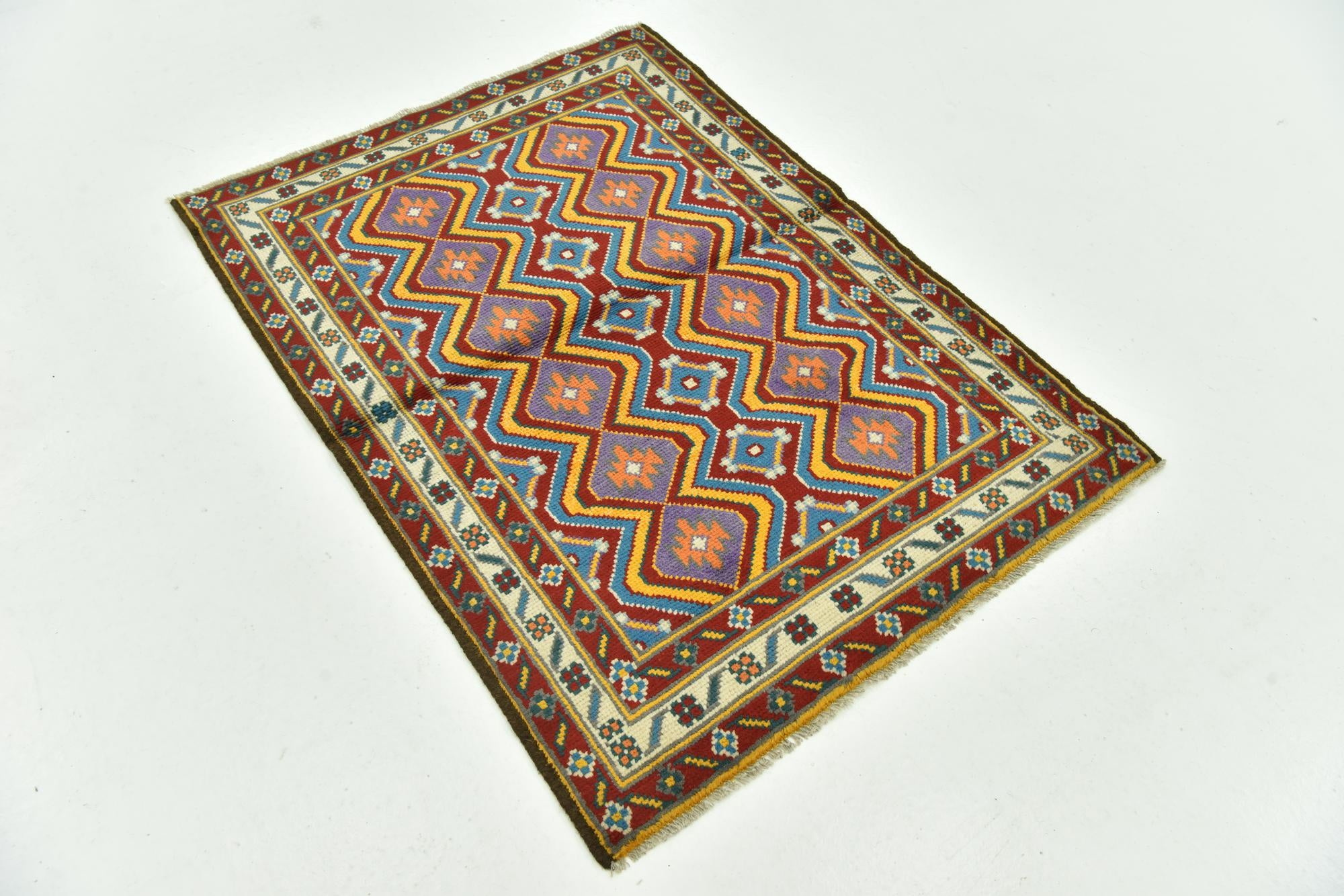 3' 4 x 4' 7 Hand Knotted Balouch Rug
