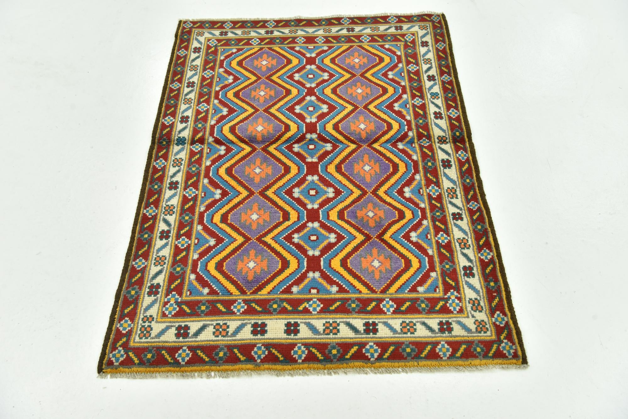3' 4 x 4' 7 Hand Knotted Balouch Rug