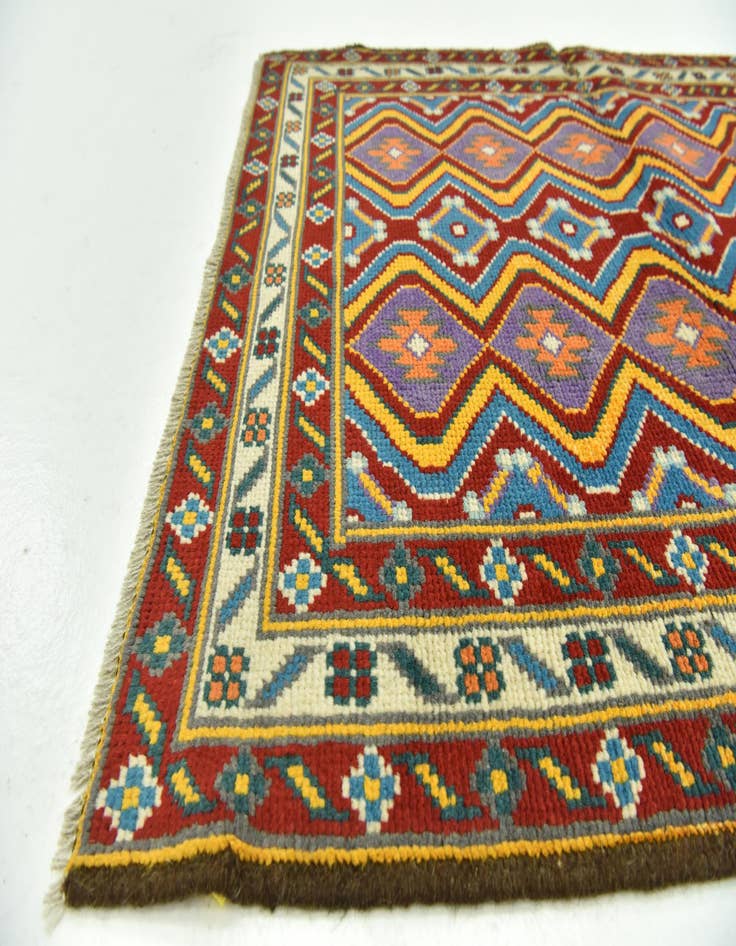 Detail image of 3' 4 x 4' 7  Hand Knotted Balouch Rug