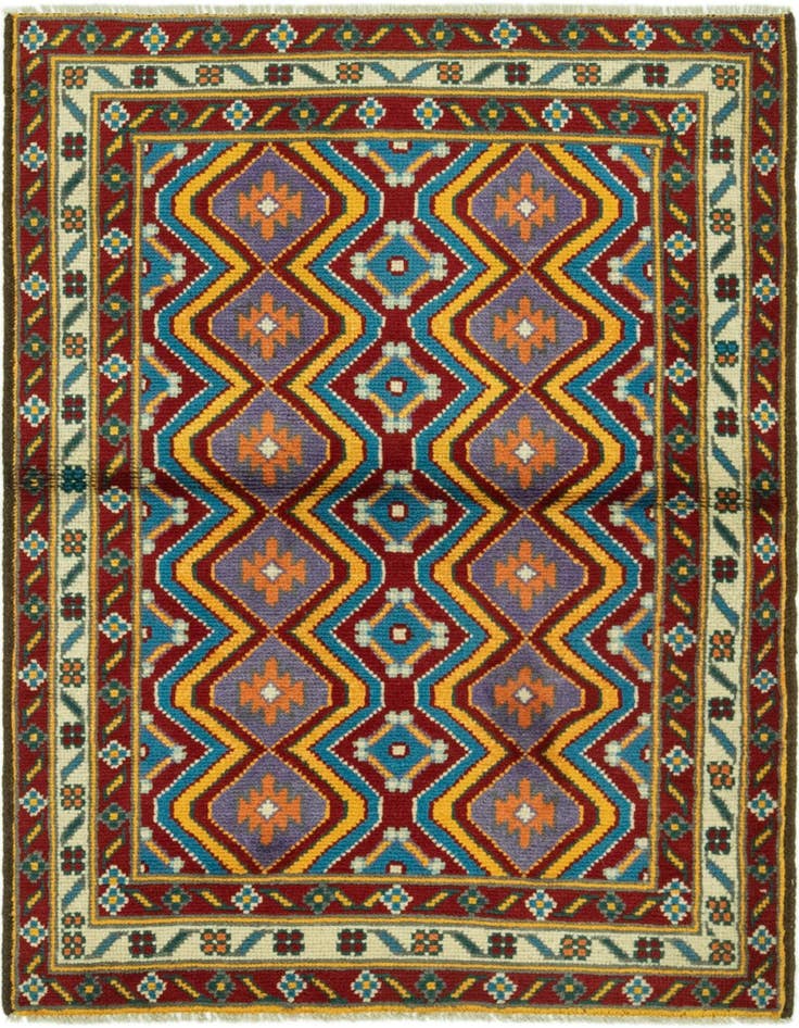 Detail image of 3' 4 x 4' 7 Hand Knotted Balouch Rug