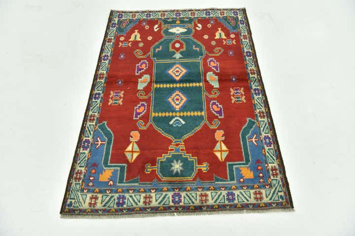 3' 5 x 5' Hand Knotted Balouch Rug