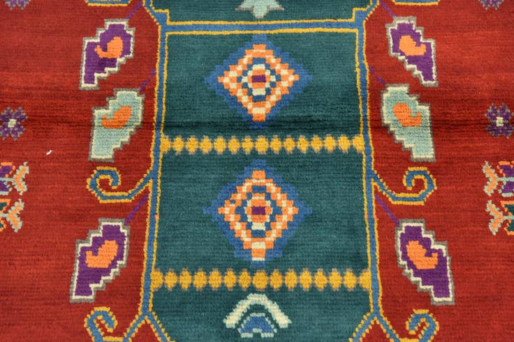 Detail image of 3' 5 x 5' Hand Knotted Balouch Rug