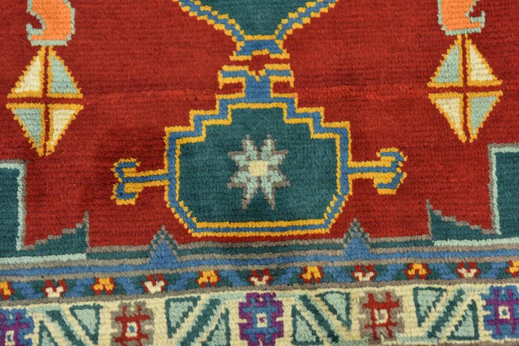 Detail image of 3' 5 x 5' Hand Knotted Balouch Rug
