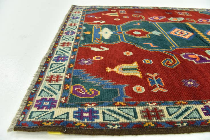 Detail image of 3' 5 x 5' Hand Knotted Balouch Rug