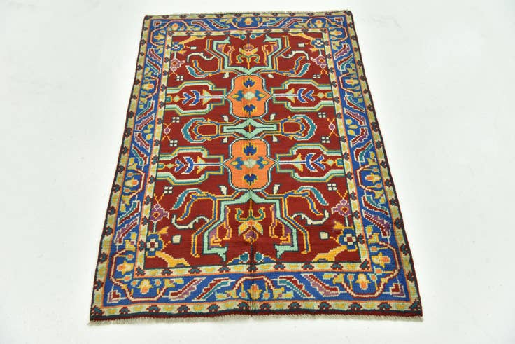 Detail image of 3' 4 x 4' 10 Hand Knotted Balouch Rug