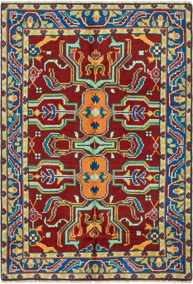 Detail image of 3' 4 x 4' 10 Hand Knotted Balouch Rug