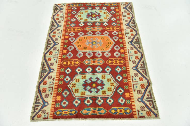 Detailansicht von 100cm x 145cm Handgeknüpft Balouch Teppich