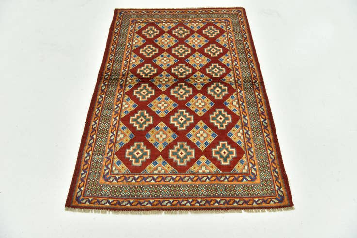 Detail image of 3' 4 x 5' 2 Hand Knotted Balouch Rug