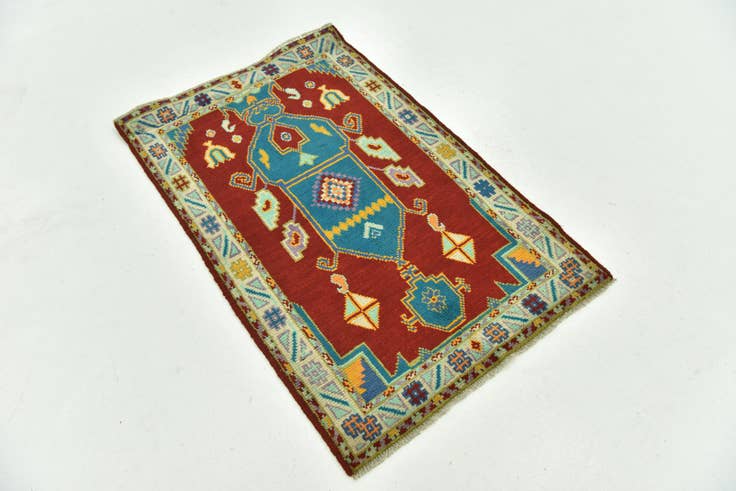 Detail image of 2' 9 x 4' 4 Hand Knotted Balouch Rug
