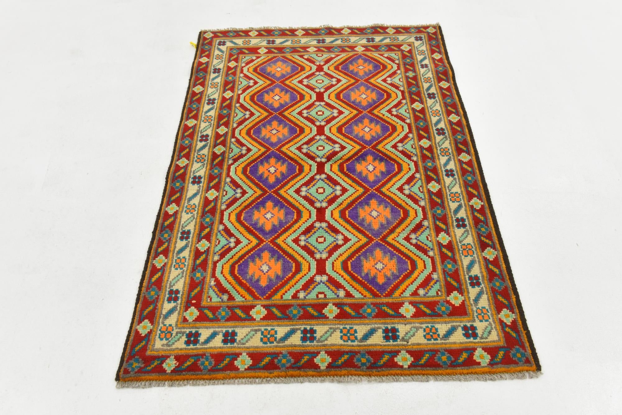 3' 4 x 5' 1 Hand Knotted Balouch Wool Rug