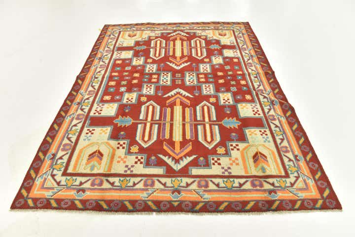 5' 8 x 8' Hand Knotted Balouch Rug