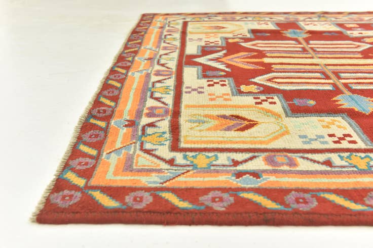 Detail image of 5' 8 x 8' Hand Knotted Balouch Rug