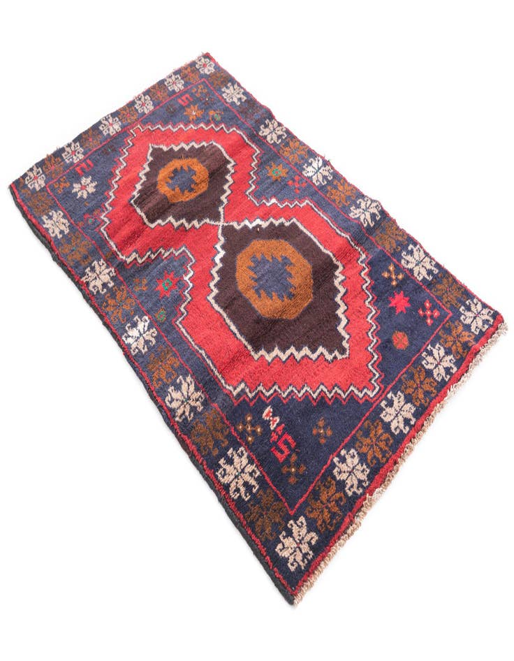 Detail image of 2' 9 x 4' 7  Hand Knotted Balouch Persian Wool Rug