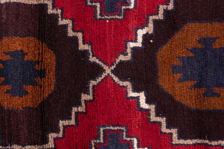 2' 9 x 4' 7 Hand Knotted Balouch Persian Wool Rug
